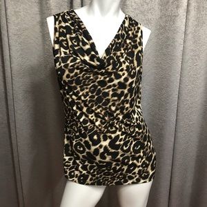 Leopard Print sleeveless Top
